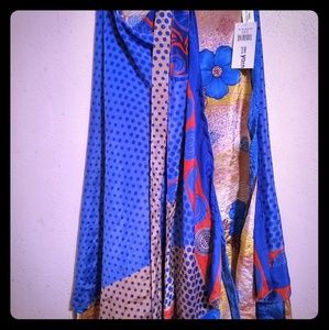 Sari silk ankle length wrap skirt.